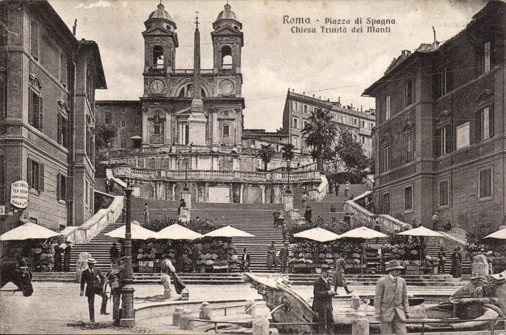 Rom - Piazza di Spagna - Kirche Trinità dei Monti - Vorderseite