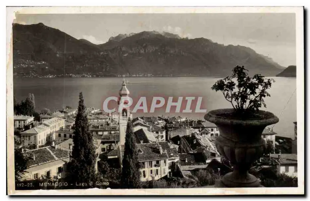 Menaggio - Lago di Como — Panoramablick mit Verlag Vera Fotografica XIV - Vorderseite