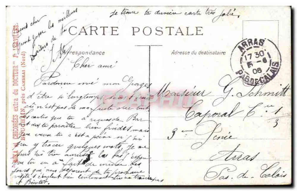 Cidade de Veneza — Canal com gôndola e habitantes — editor J. Lelle, número de série não visível - Verso