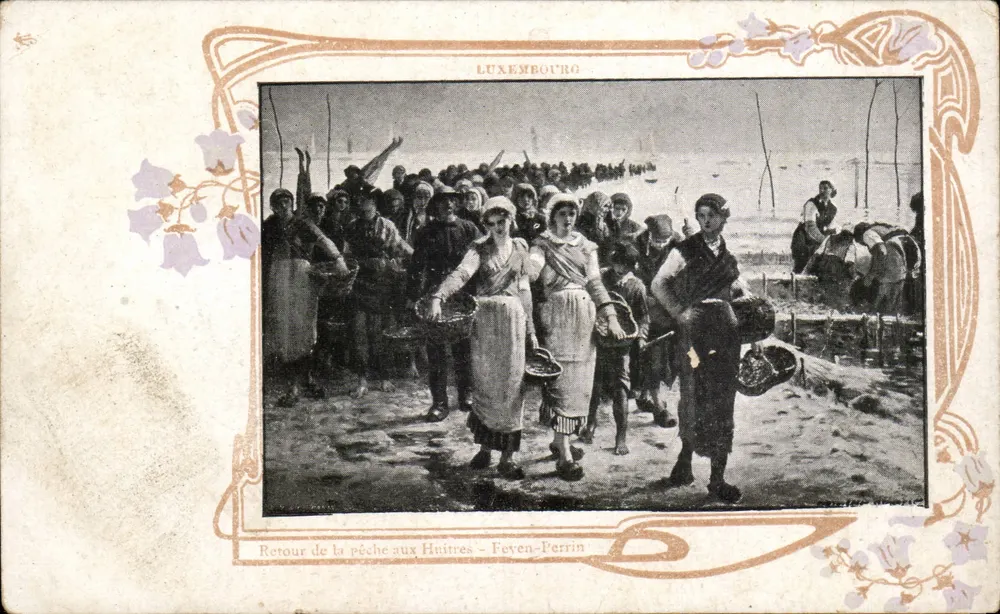 Retorno da pesca de ostras — Foyen-Perrin — Luxemburguês - Frente