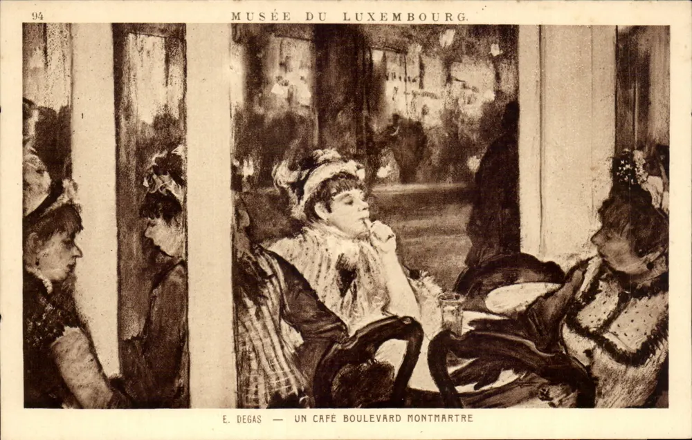 Ein Café am Boulevard Montmartre — E. Degas — Musée du Luxembourg - Vorderseite