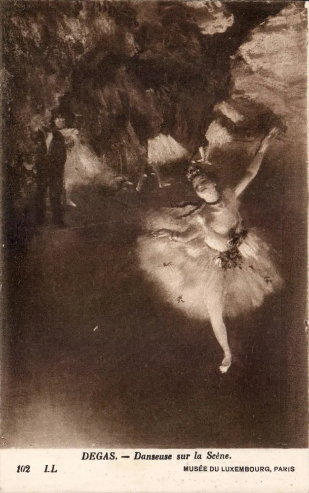 Dançarina no Palco — obra de Degas — Museu do Luxembourg, Paris — série 102 LL - Frente