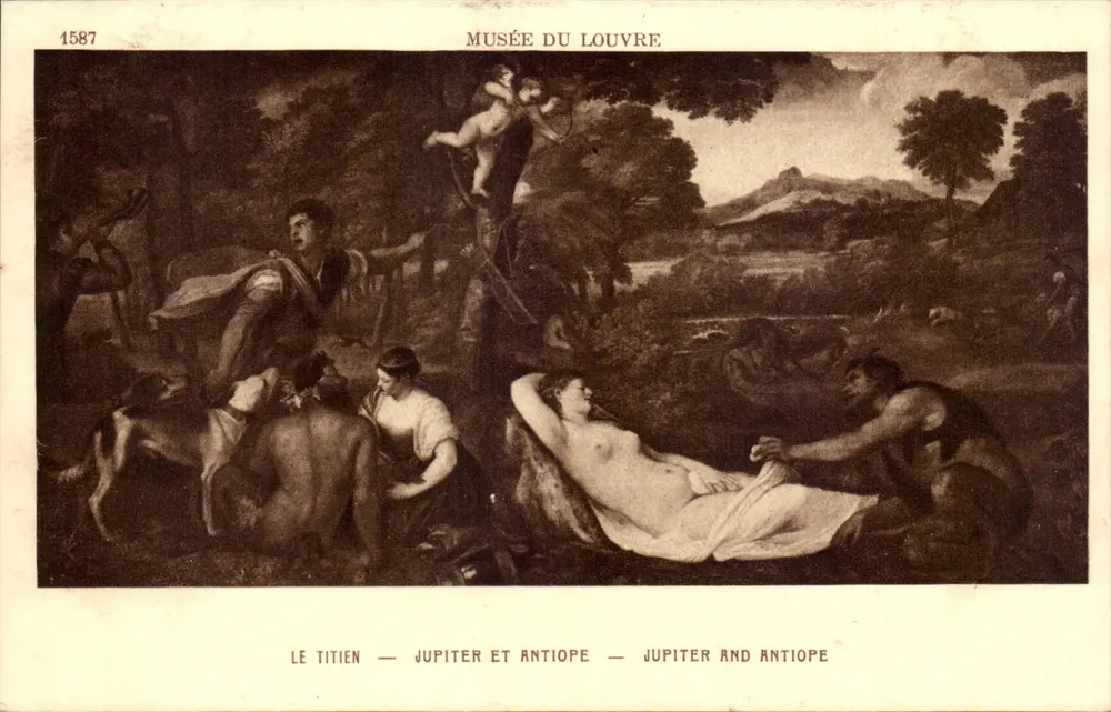 Louvre-Museum — Titian: Jupiter und Antiope — Edition Braun & Cie, Paris, Nr. 1587 - Vorderseite