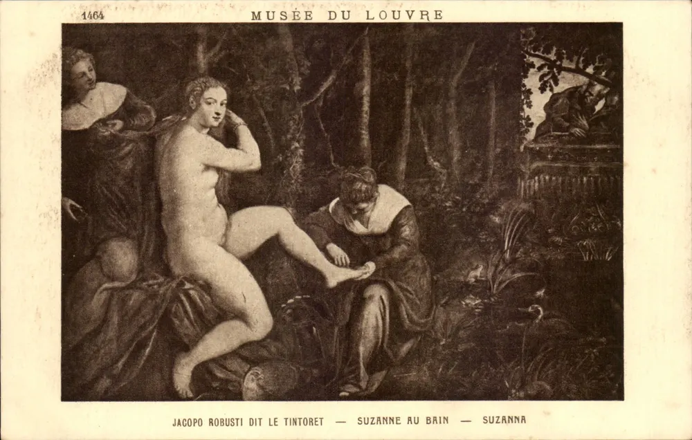 Suzanne beim Baden — Jacopo Robusti genannt Tintoret — Louvre-Museum — n° 1464 - Vorderseite