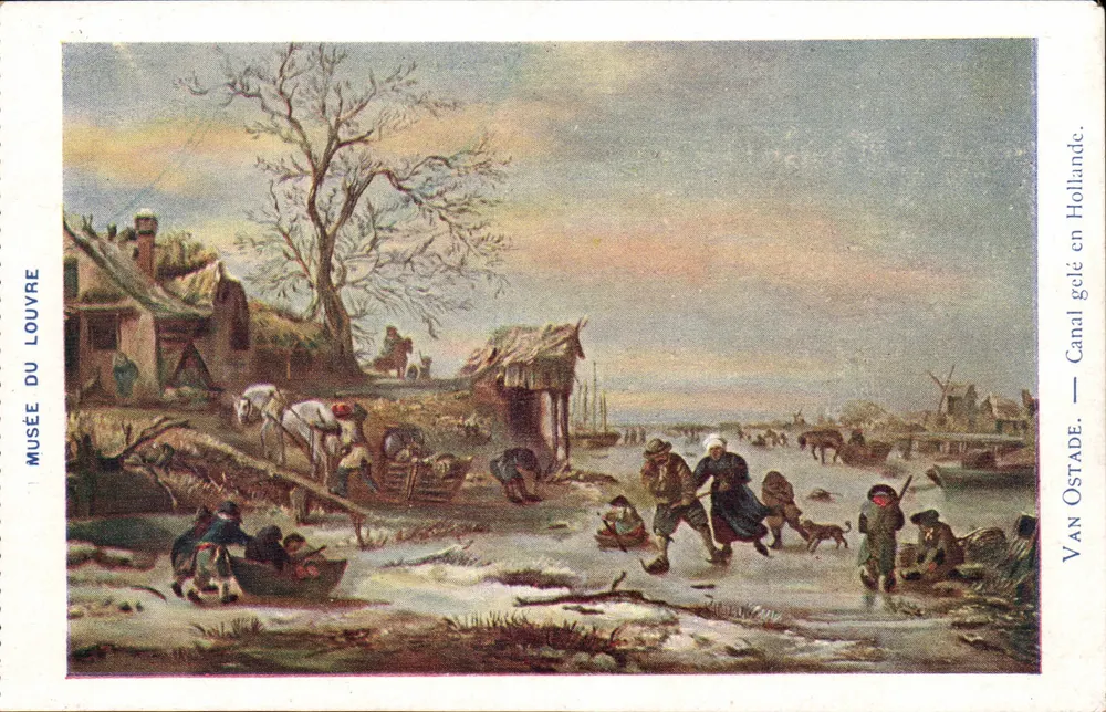 Eisiger Kanal in Holland — Van Ostade — Musée du Louvre - Vorderseite