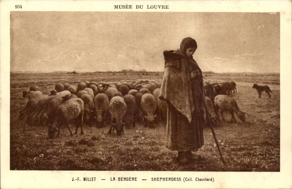 A Pastora — Museu do Louvre — J.-F. Millet — Edição Chauchard - Frente