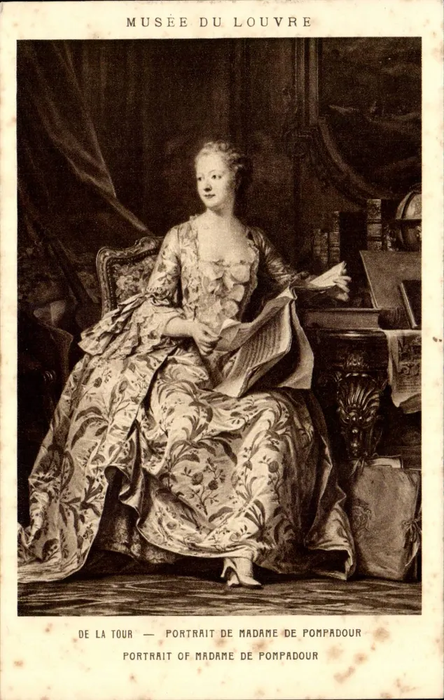 Louvre-Museum — Portrait der Madame de Pompadour — De La Tour - Vorderseite
