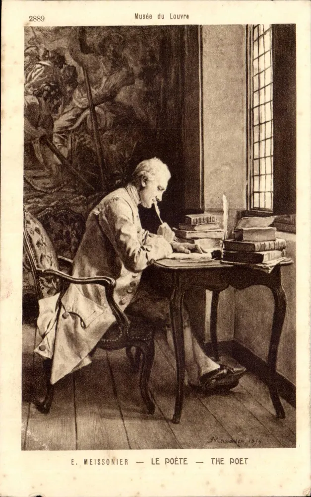 E. Meissonier — Il Poeta — The Poet — Museo del Louvre - Recto