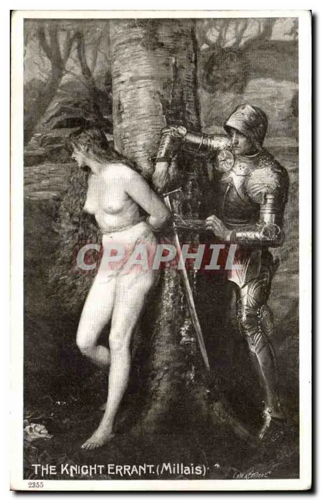 O Cavaleiro Errante — reprodução da obra de Millais — editor L. A. Conber, n° 2355 - Frente