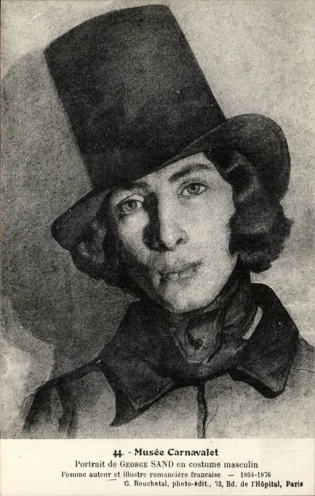George Sand — Portrait im männlichen Kleid — Musée Carnavalet, Paris - Vorderseite