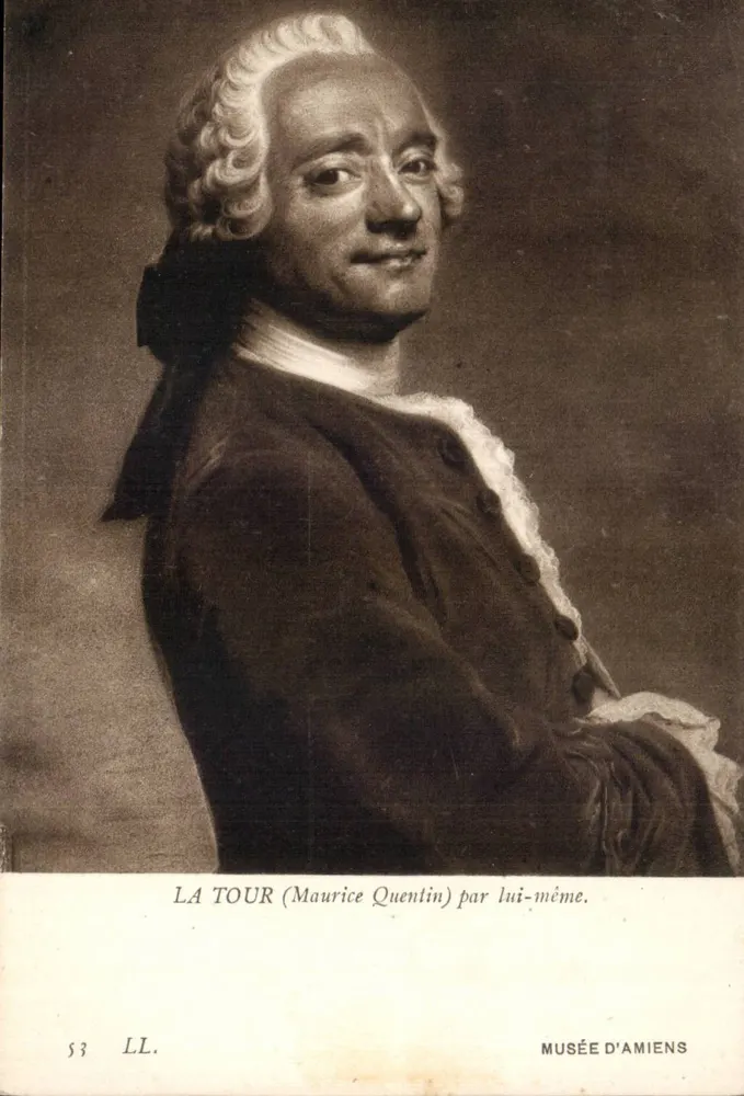 A Torre (Maurice Quentin) por ele mesmo — retrato autorretrato — Museu de Amiens, série LL n°53 - Frente