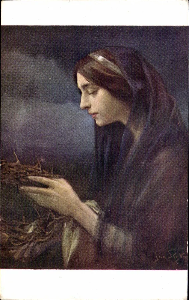 Frau in Trauer — Polen in Trauer — J. Styka - Vorderseite
