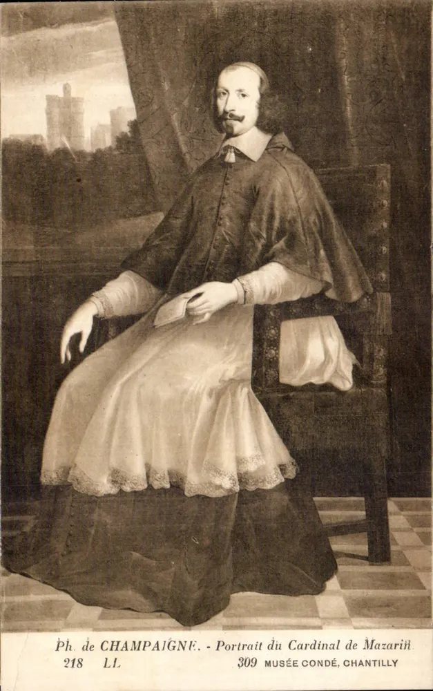 Porträt des Kardinals Mazarii — Musée Condé, Chantilly — Ph. de Champaigne, n° 218 LL / 309 - Vorderseite