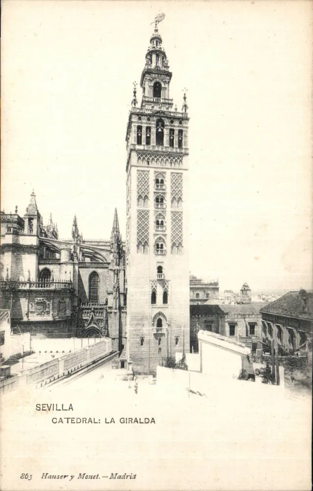 Seville: Kathedrale, die Giralda — Hauser y Menet, Madrid, n° 865 - Vorderseite