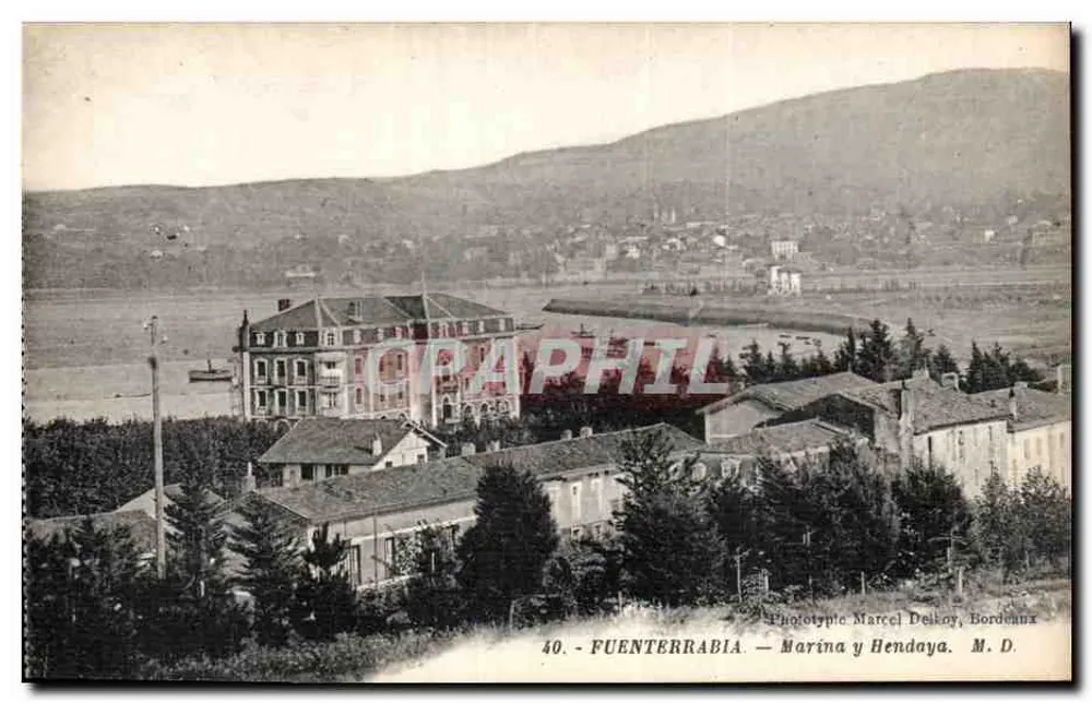 Fuenterrabía — Marina und Hendaya — Phototypie Marcel Delkoy, Bordeaux - Vorderseite