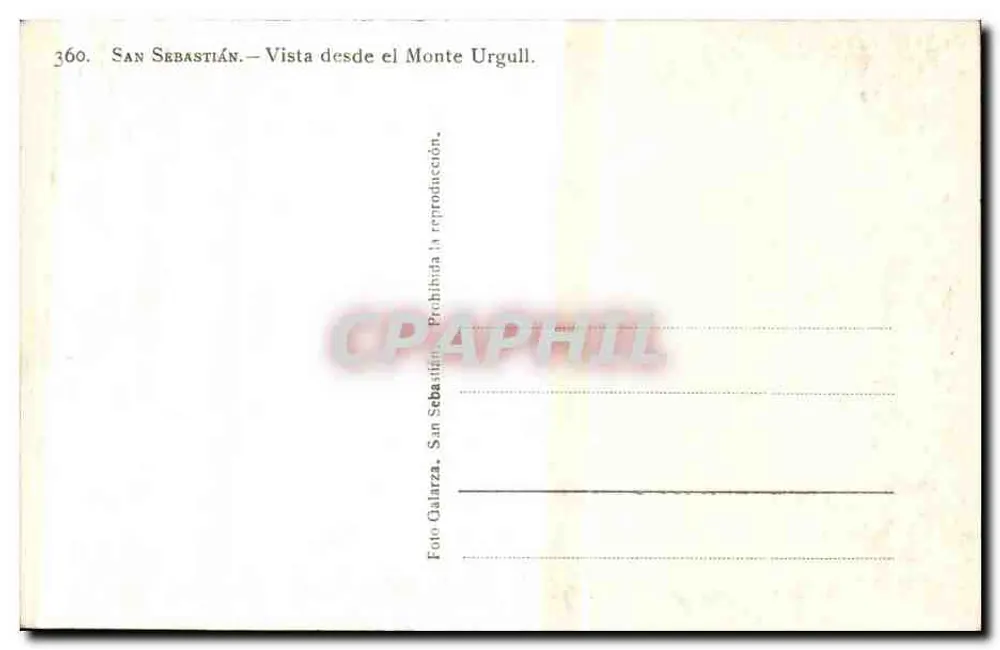 San Sebastián — Ansicht vom Monte Urgull — Foto Galarza - Rückseite