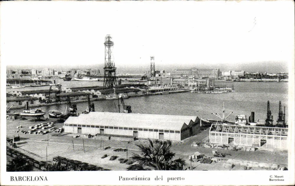Barcelona — Panoramablick auf den Hafen — C. Mauri Barcelona - Vorderseite