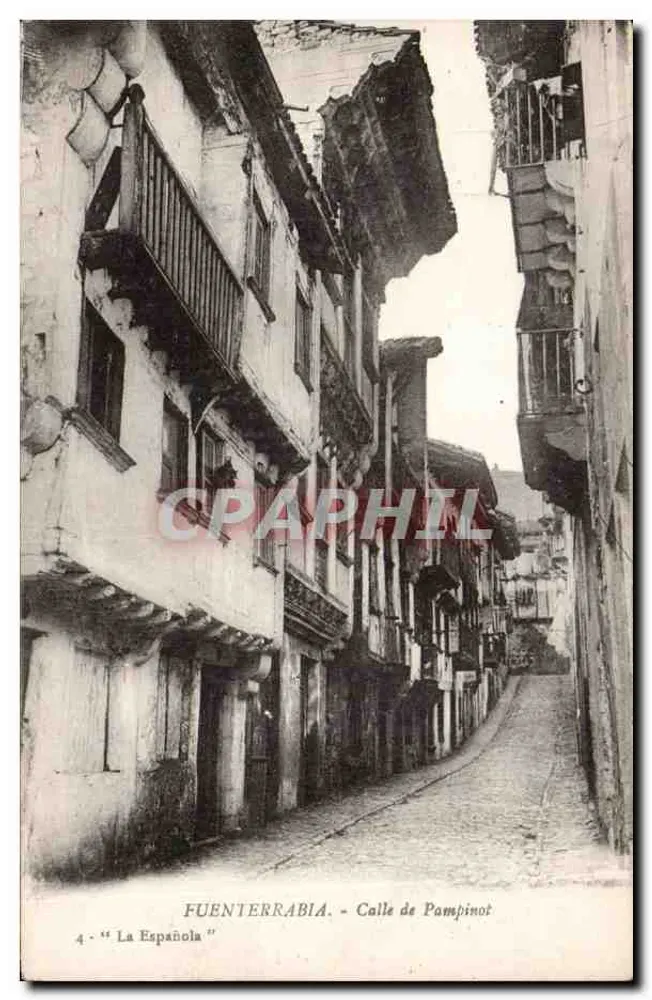 Fuenterrabia — Calle de Pampinot — 'La Española' — Union Postal Universal España - Vorderseite