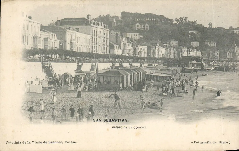 San Sebastián: Paseo de la Concha — Photographie de Otero, éditée par Pototipia de la Viuda de Laborde, Tolosa. - Vorderseite