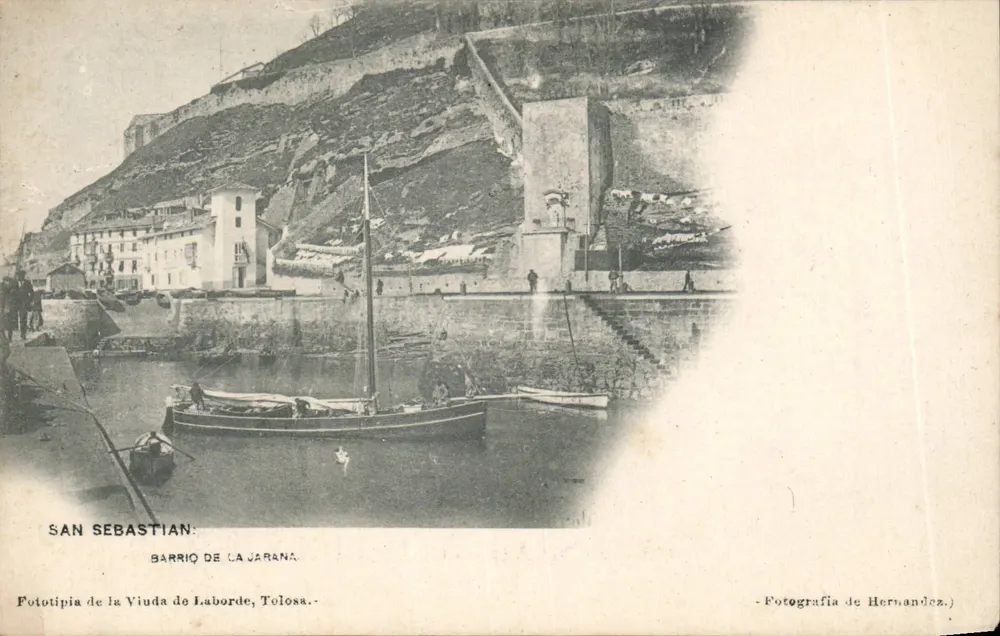 San Sebastián - Barrio de La Jarana — Fototipia de la Viuda de Laborde, Tolosa - Vorderseite
