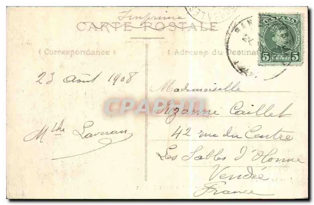 San Sebastián — Paseo de la Concha — Jorge Mouly, S. S. - Rückseite