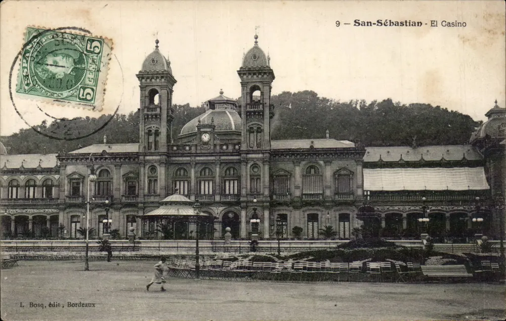 San Sebastián - El Casino — L. Bosq, Verleger, Bordeaux, Nr. 9 - Vorderseite