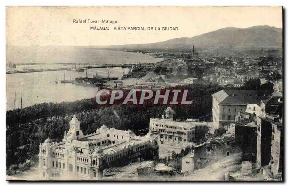 Málaga — Teilansicht der Stadt — Rafael Toval-Málaga - Vorderseite