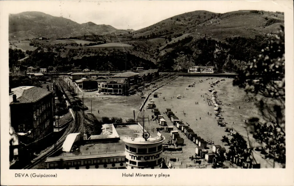 Deva (Guipúzcoa) — Hotel Miramar und Strand — Verlag nicht sichtbar - Vorderseite