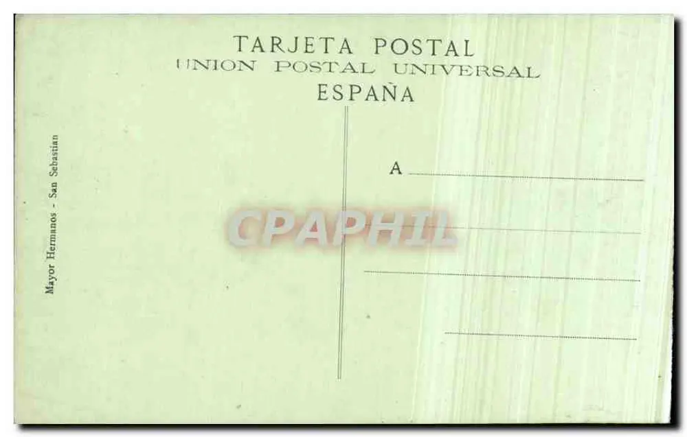 San Sebastián – Königspalast — Verlag Mayor Hermanos, Nr. 34 - Rückseite
