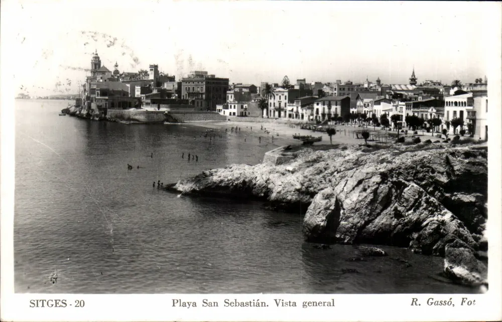 Sitges - Playa San Sebastián. Allgemeiner Blick — R. Gassó, Fot. — n° 20 - Vorderseite