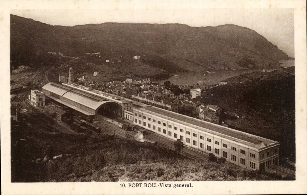Port Bou — Allgemeiner Blick — L. Roisín, Fotogravur n° 53.425 - Vorderseite