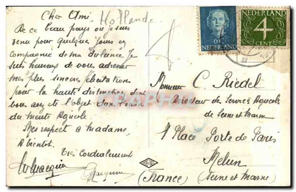 Zeeuws Vlaanderen — Holanda — editor desconocido, número de serie no visible - Reverso