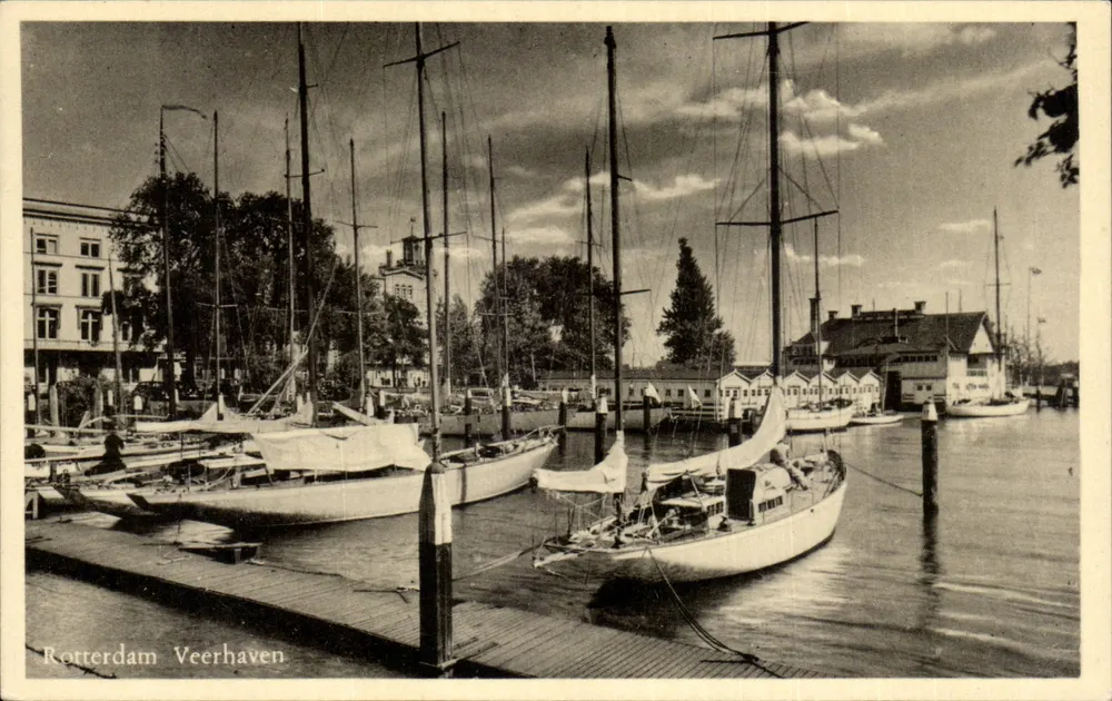 Rotterdam Veerhaven — Ansicht des Hafens mit Segelschiffen — n° 12 - Vorderseite