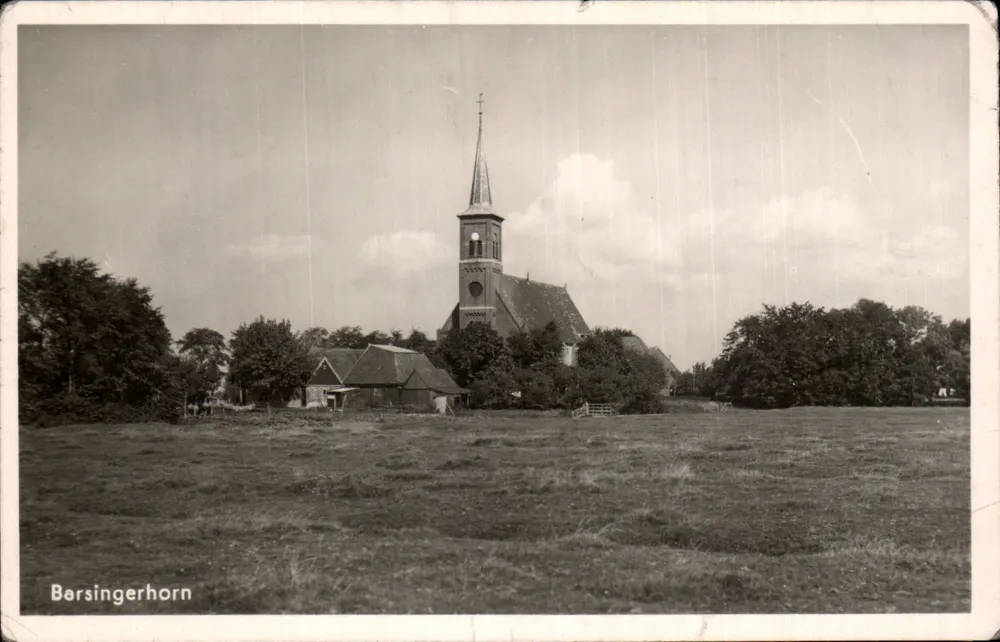 Barsingerhorn — Kirche und Landschaft — Verlag unbekannt, Seriennummer nicht sichtbar - Vorderseite