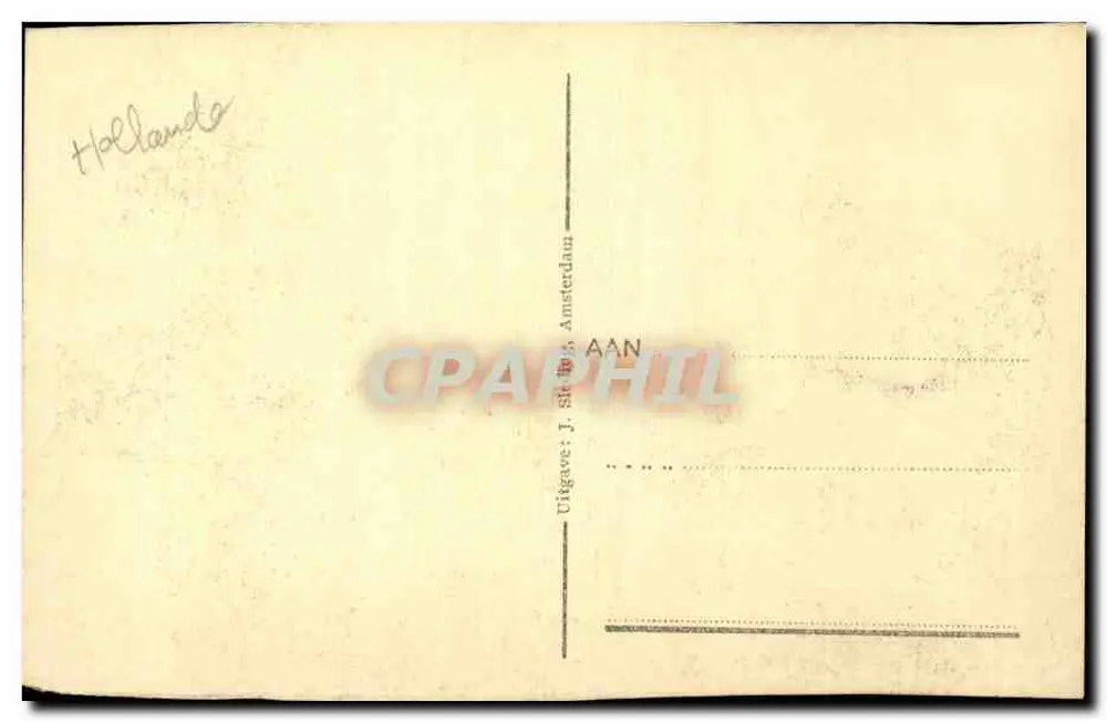 Amsterdam, Koninginneweg — Straßenszene mit Straßenbahn — Verlag J. Schilder - Rückseite