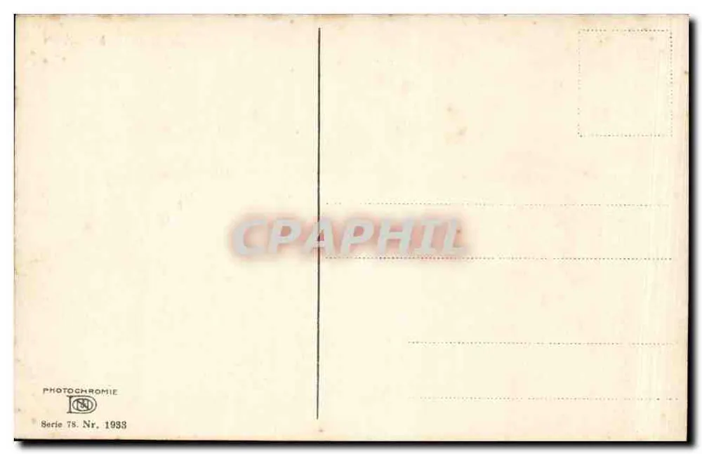 मार्केन - लाल घरों वाला गांव और नाला - फोटोक्रोमिया, श्रृंखला 78, संख्या 1933 - पीछे