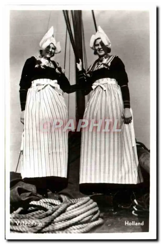 Zwei Frauen in traditionellen niederländischen Kleidern — Volendam, Holland — Verlag 'Pictex' Amsterdam - Vorderseite