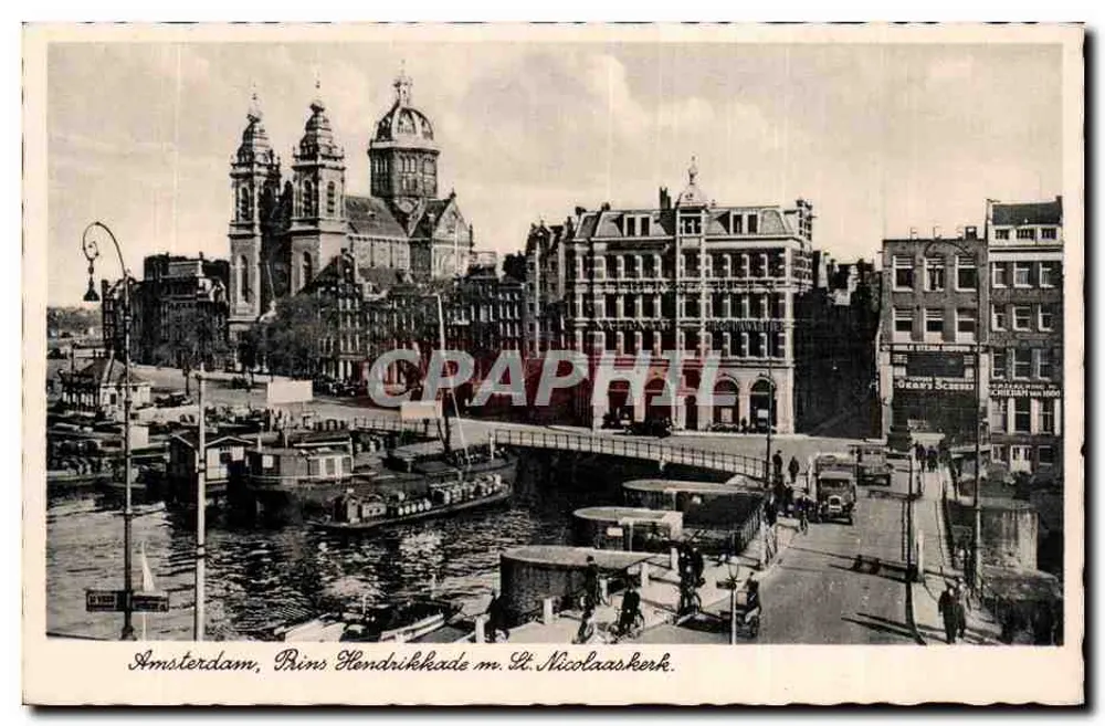Amsterdam, Rins Hendrikshade m. St. Nicolaaskerk — J. Steiding, Amsterdam - Vorderseite