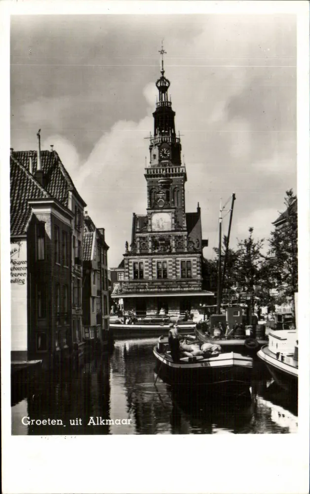 Alkmaar — die Turm der Uhr am Kanal — J.G. Agimaad, Hilversum - Vorderseite