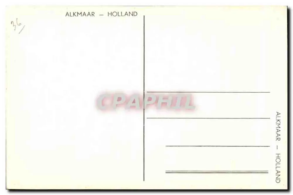 Käsemarkt in Alkmaar — Alkmaar — Holland - Rückseite