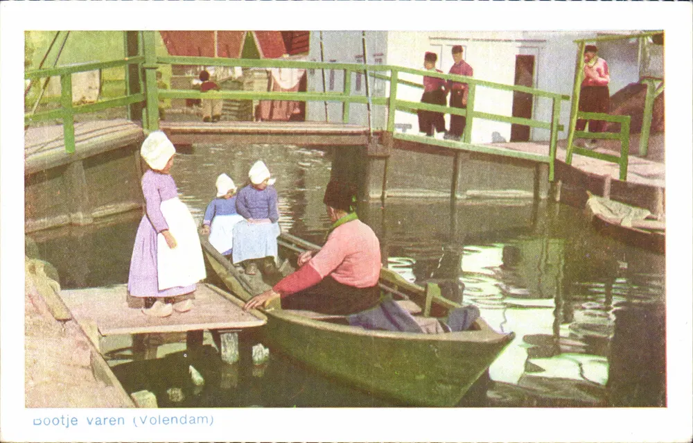 Segelboot in Volendam — Lebensszenen — Verlag D.B.M. n°180 - Vorderseite