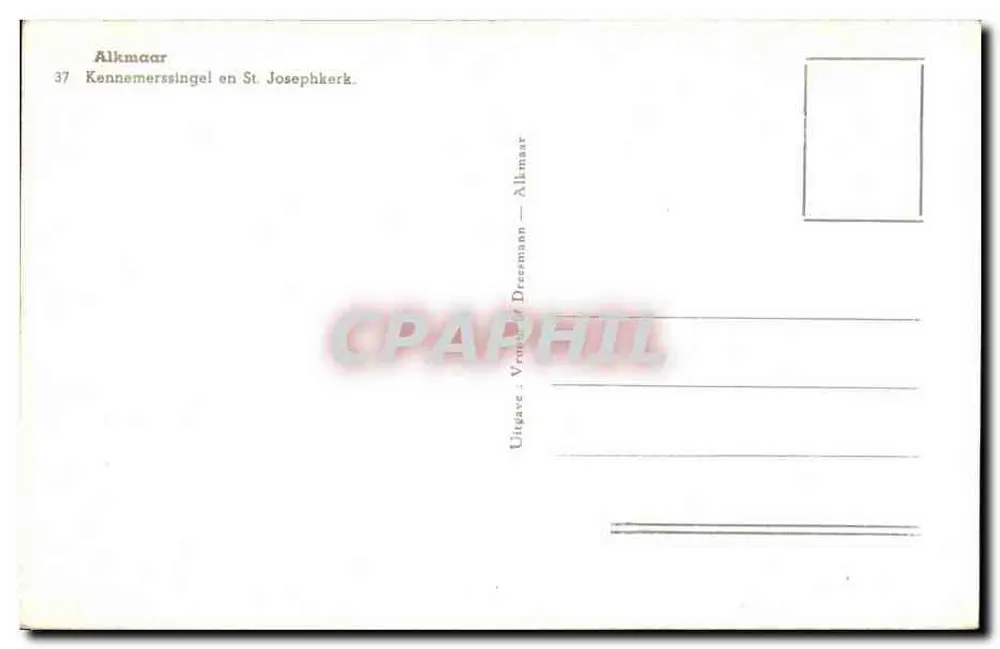 Alkmaar — Kennemerssingel und St. Josephkirche — Vrouwe Dreesmann - Rückseite