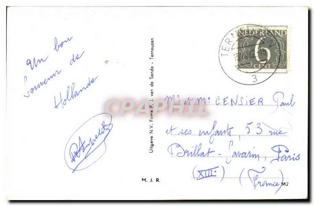 Terneuzen — Panorama, Watertoren, Juliana ziekenhuis, Oostelijke kanaalarm — editor M.J.R. - Verso