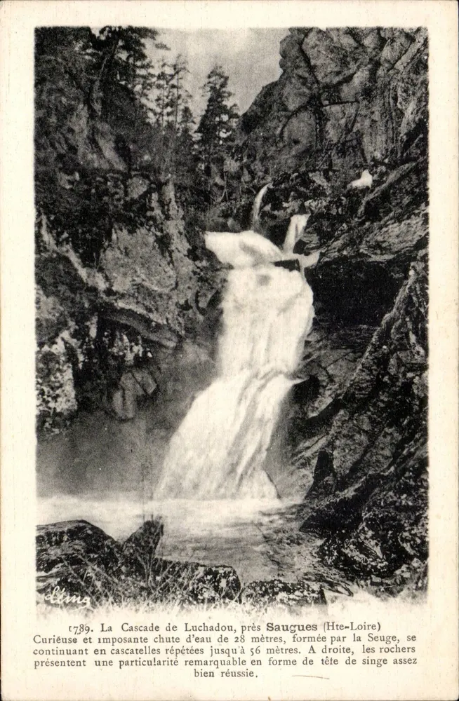 A Cachoeira de Luchadou perto de Saugues (Hte-Loire) — editor Léming, n° 1789 - Frente