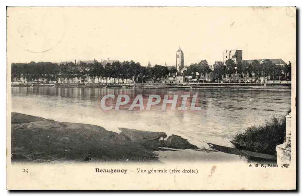 Beaugency — Vista geral (margem direita) — B F. PARIS n°29 - Frente