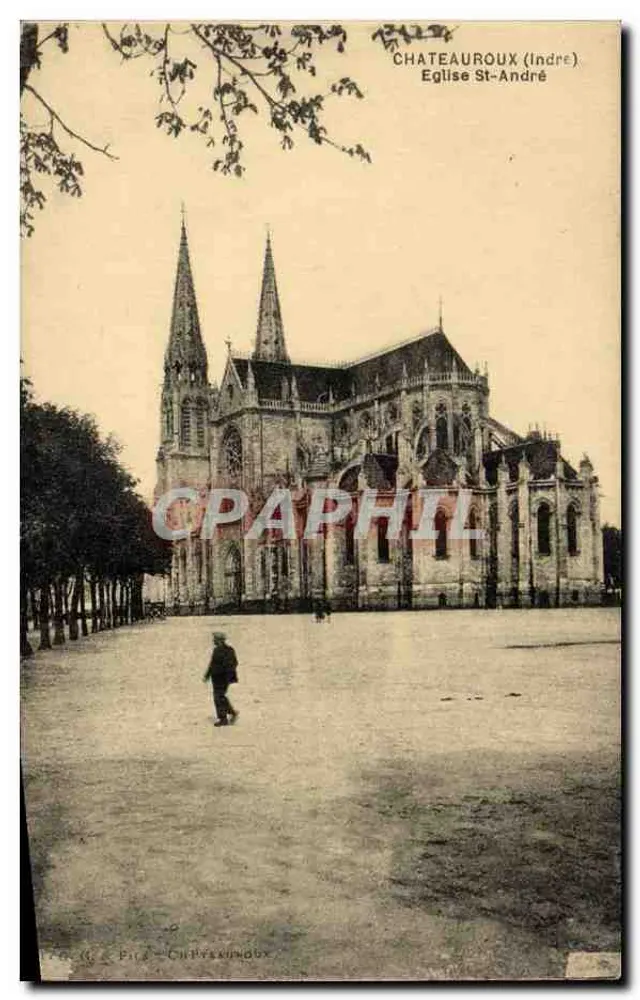 Châteauroux (Indre) — Igreja de São André — editor P. & R. Châteauroux - Frente