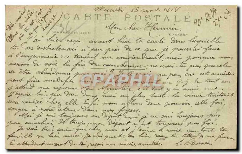 Châteauroux — Le Pont Neuf et le Château Raoul — Col. G. Châteauroux - Rückseite