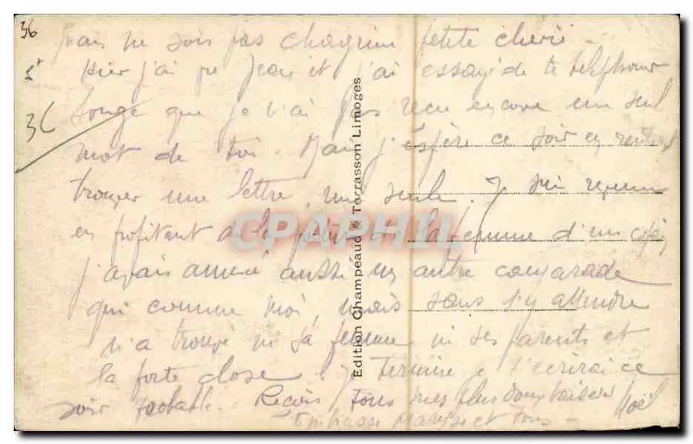 Argenton (Indre) — Allgemeine Ansicht und der Alte Brücke — Ausgabe Champeaude & Terrasson Limoges, n°3 - Rückseite