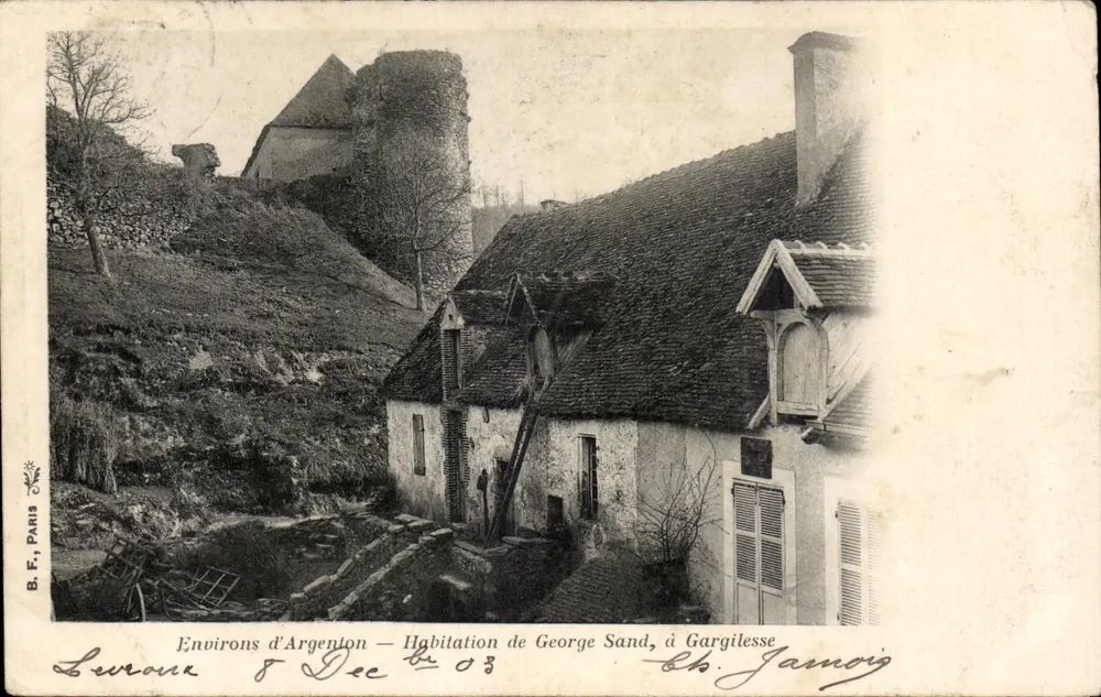 Umgebung von Argenton — Wohnstätte von George Sand, in Gargilesse — B.F. Paris - Vorderseite