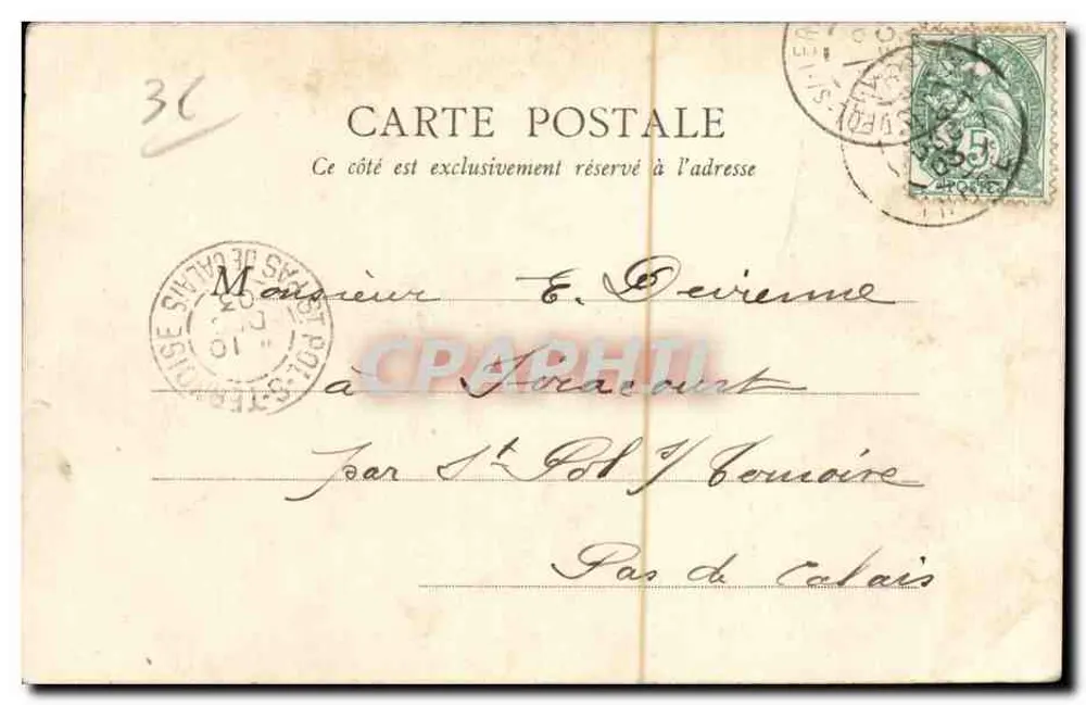 Umgebung von Argenton — Wohnstätte von George Sand, in Gargilesse — B.F. Paris - Rückseite